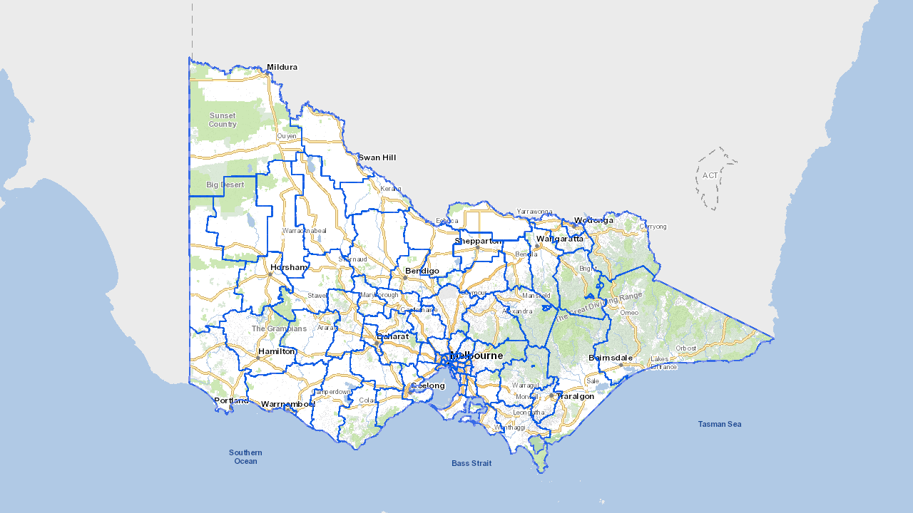 Map of Victorian Local Councils