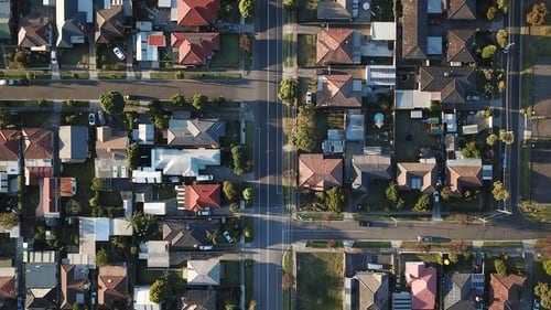 Aerial photograph of suburb